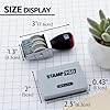 BAZIC Products Date Stamp with Ink Pad, Black Ink, Rotating Date Bands, for Office Invoices Files