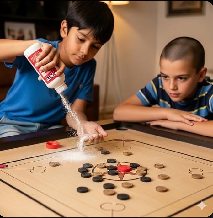 Premium Carrom Board Powder 70g - Smooth Gameplay, Anti-Friction Formula for Professional & Beginner Players