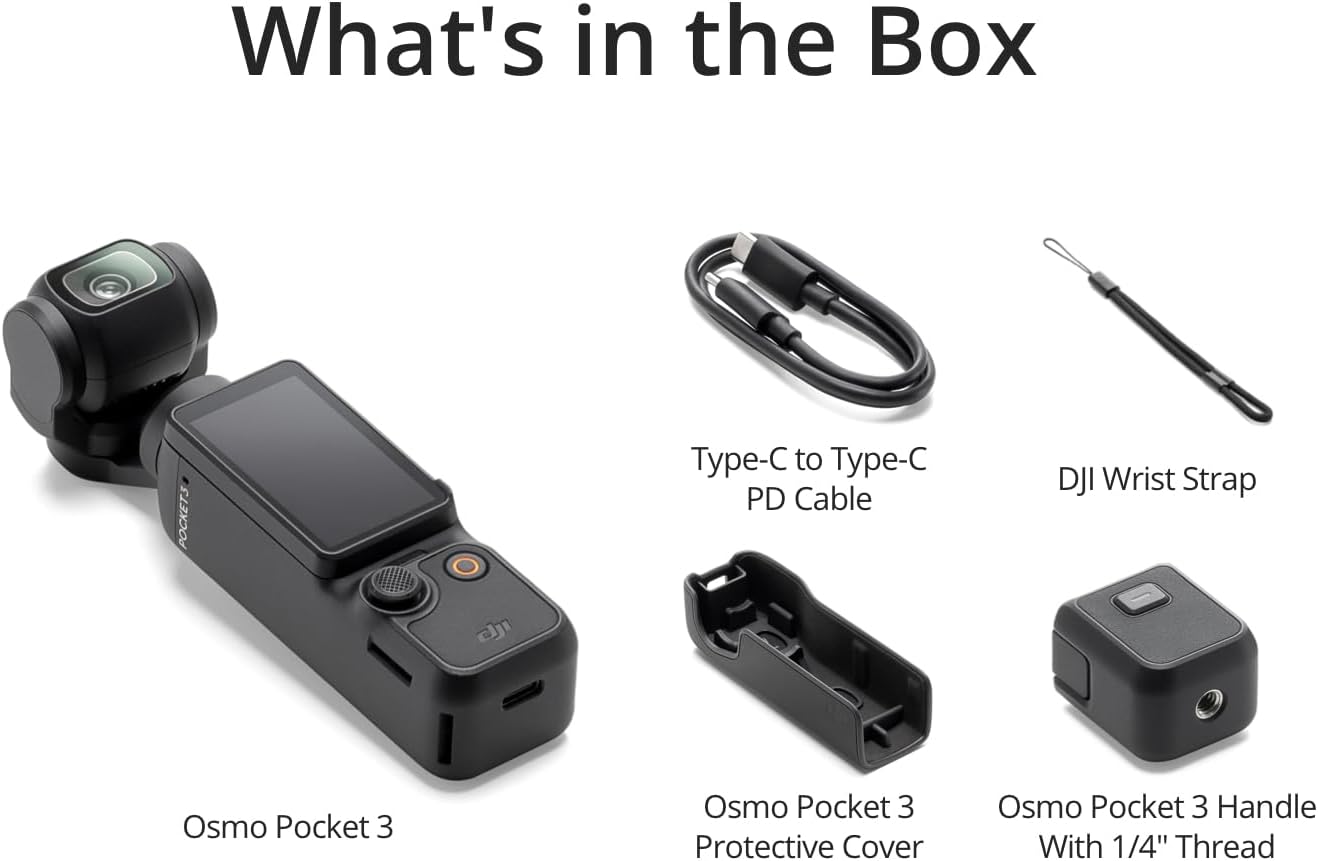 DJI Osmo Pocket 3 Professional 4K Vlog Camera – 1" CMOS, 120FPS, Fast Focus, AI Tracking & Stabilization