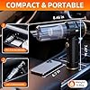 Cordless Handheld Vacuum Cleaner – 23000Pa Powerful Rechargeable Mini Vacuum for Car, Home, Pet Hair, Carpet & Stairs (Black/Gold) - AURA NEST