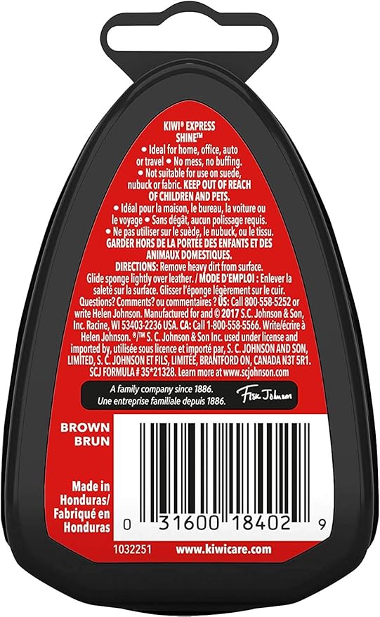 KIWI Express Shoe Shine Sponge | Leather Care for Shoes, Boots, Furniture, Jacket, Briefcase and More | Black, 0.23 Fl Oz (Pack of 1) - AURA NEST