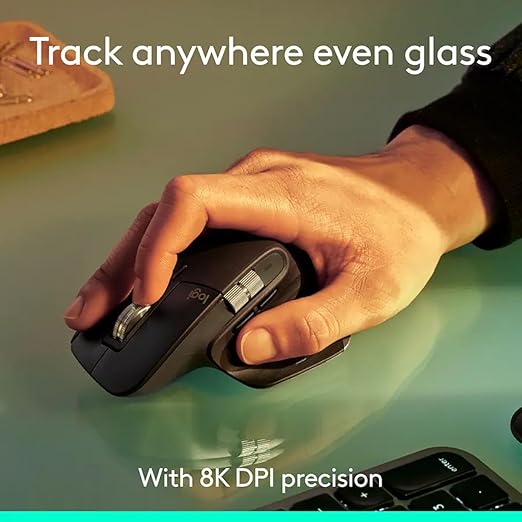 Logitech MX Master 3S - Performance Wireless Mouse with Ultra-Fast Scrolling, Ergo, 8K DPI, Track on Glass, Quiet Clicks, Bluetooth, Windows, Linux, Chrome, Black - AURA NEST